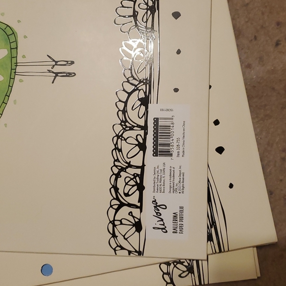 Lot of 7 Ballerina 2 Pocket Paper Folders for 3 Ring Notebook - Picture 5 of 6